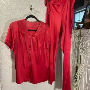 Vanity Fair Red Women's Pajama Set